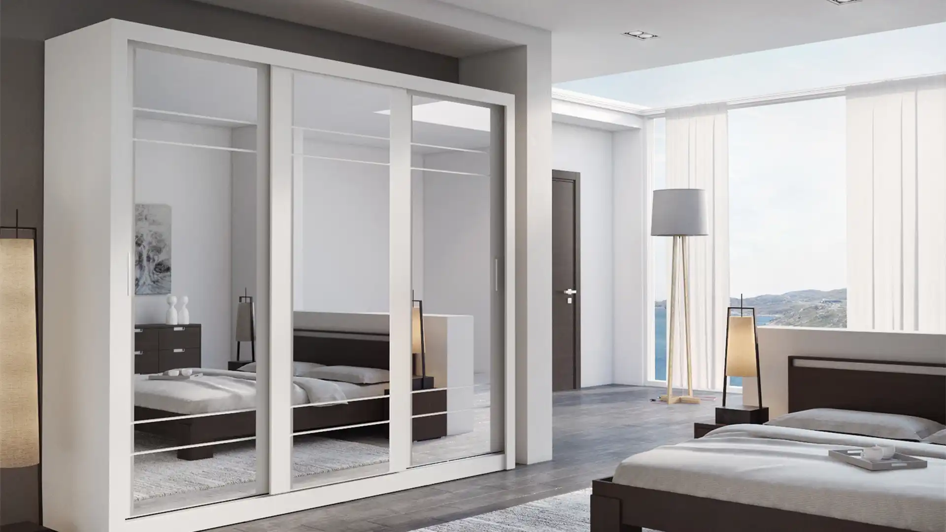 Szafa duża biała do każdego wnętrza