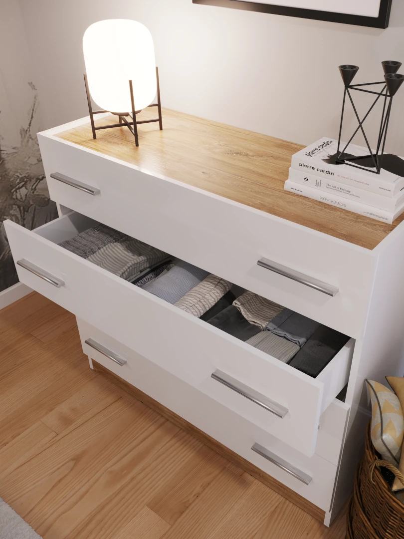 biała komoda z kolekcji Dentro