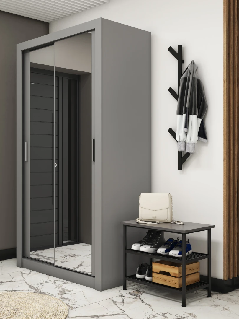 szafa przesuwna ID-18S w kolorze szarym