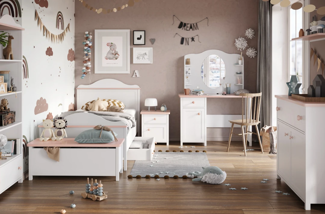 zestaw mebli młodzieżowych Luna do pokoju dziewczyny