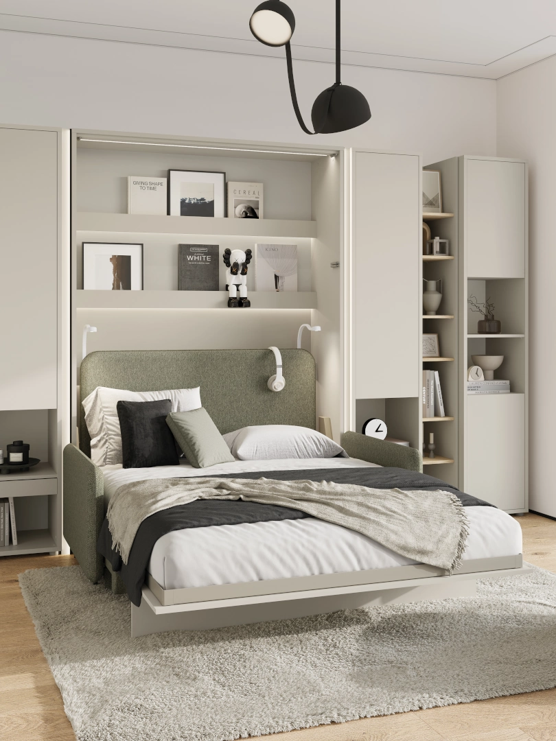 Bed Concept w kolorze kaszmirowym