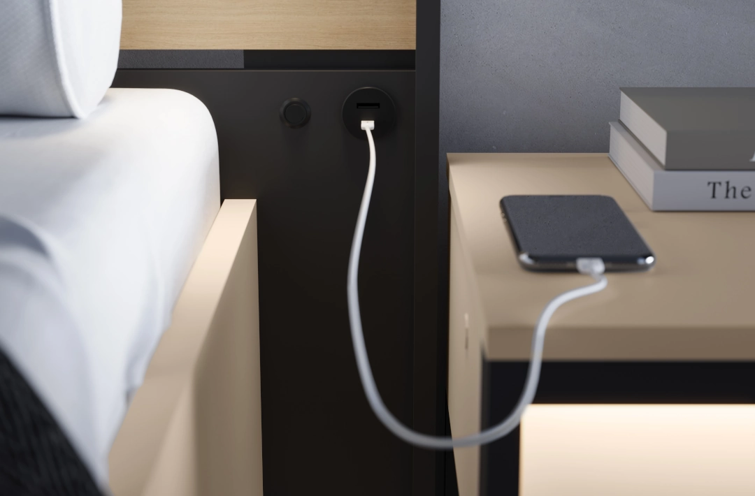 sypialnia ENNA zagłówek z portem USB