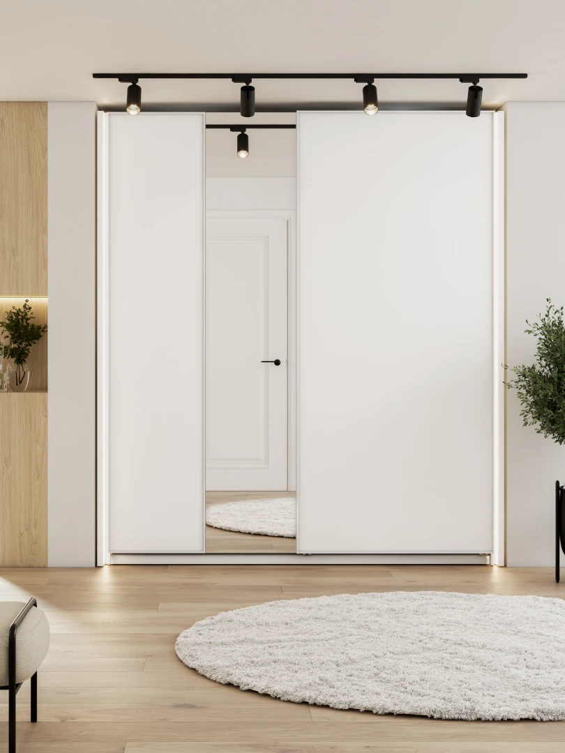 szafa MX-08 biała z lustrem