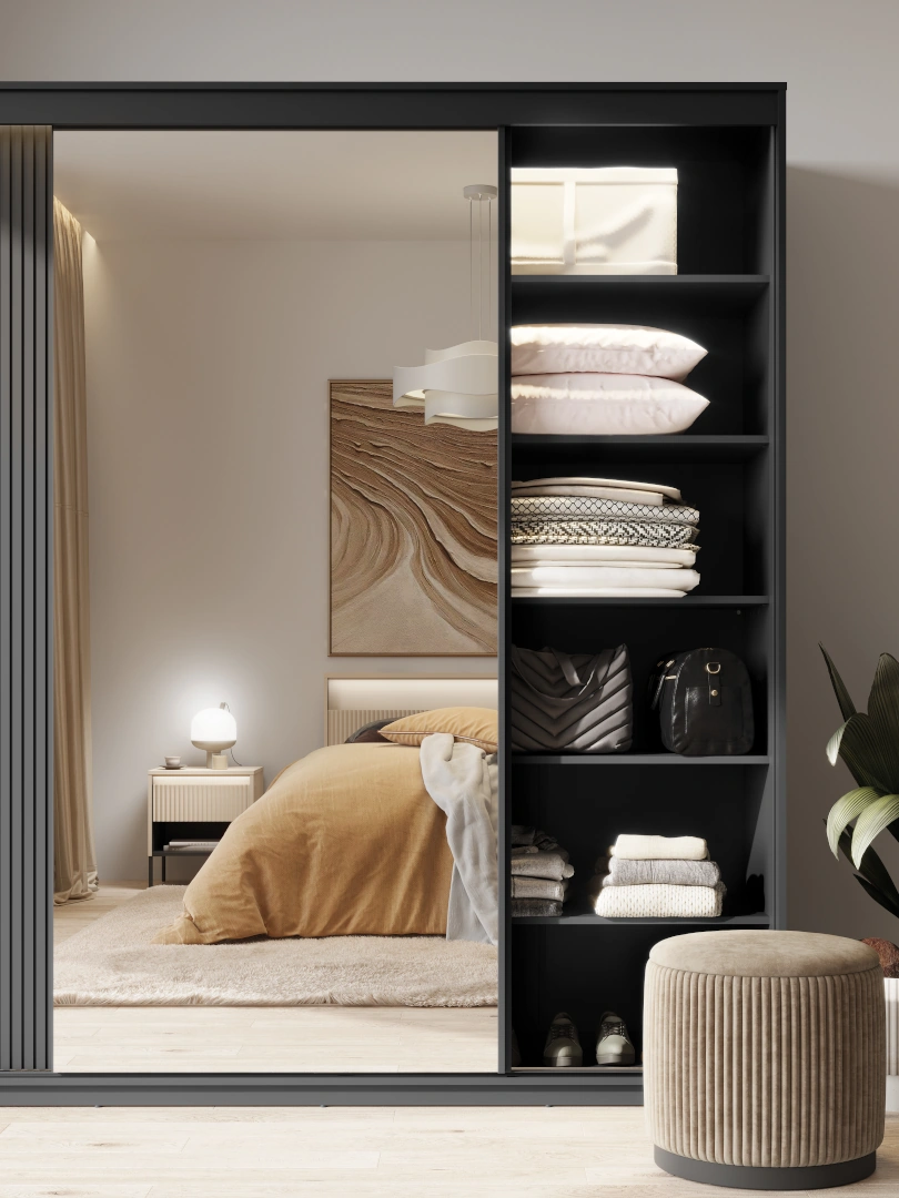 szafa czarna z kolekcji Trend