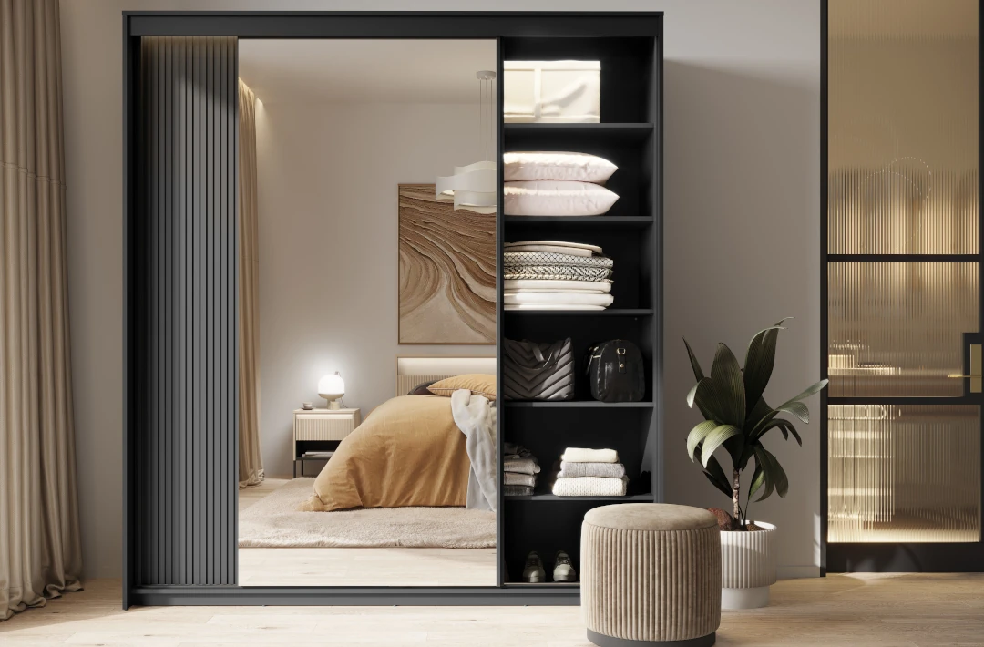 szafa z ryflowanymi frontami TZ-01