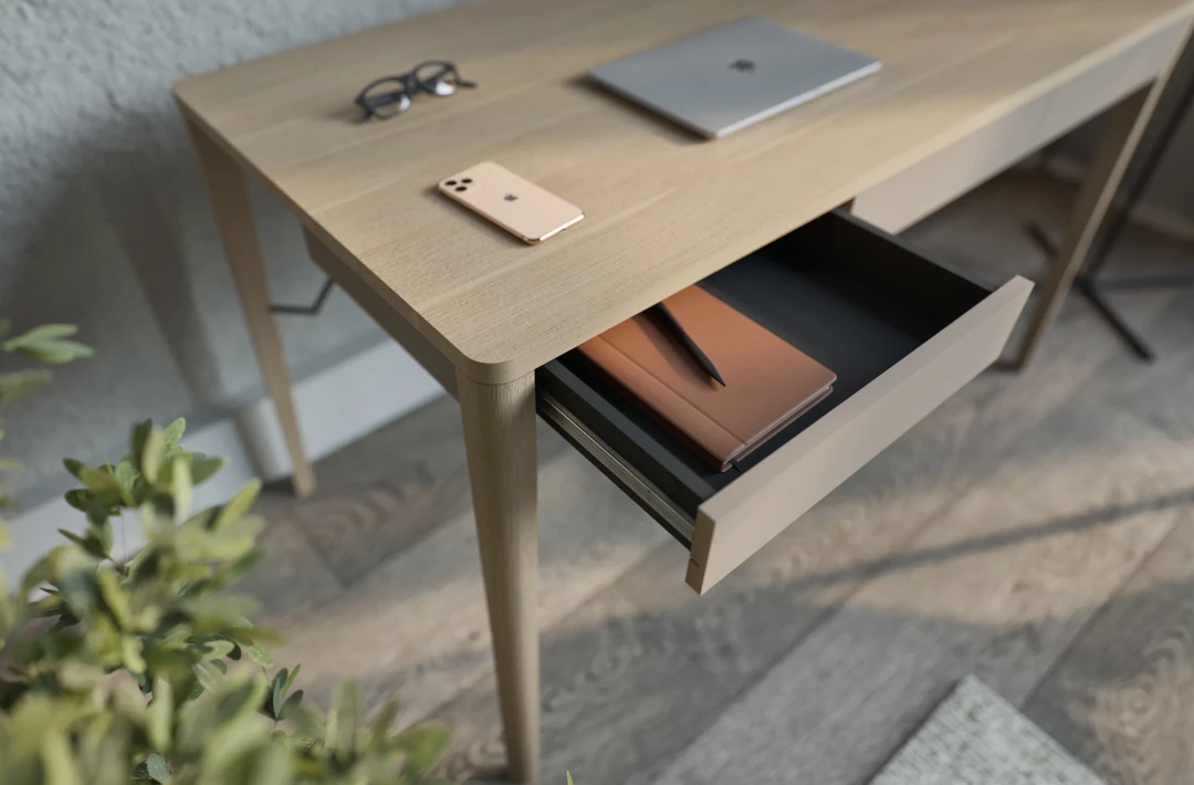 zbliżenie na blat biurka MK-01 z kolekcji Match